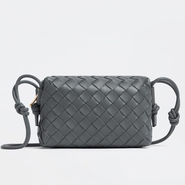 Réplique Mini Sac Bottega Veneta Loop en Gris