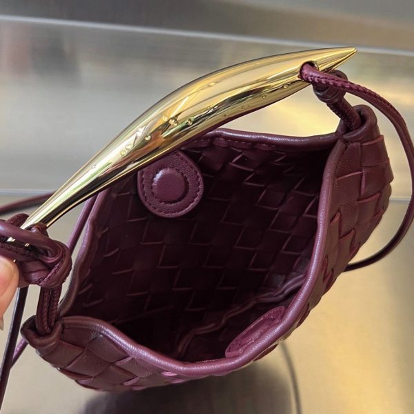 Réplique mini sac Bottega Veneta Sardine en Barolo – Image 8