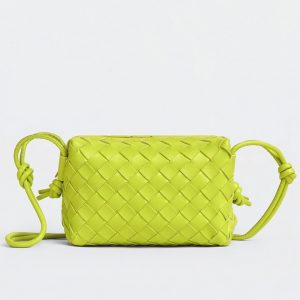 Imitation Mini Sac Bottega Veneta Loop en Kiwi