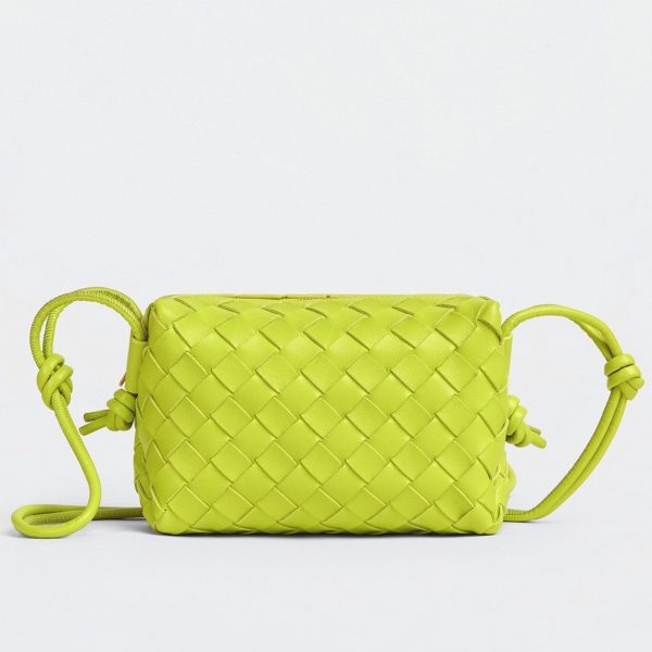 Imitation Mini Sac Bottega Veneta Loop en Kiwi