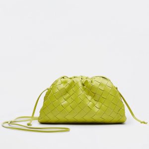 Réplique Mini Pochette Bottega Veneta avec Sangle en Kiwi