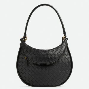 Contrefaçon sac Bottega Veneta Gemelli moyen en Noir