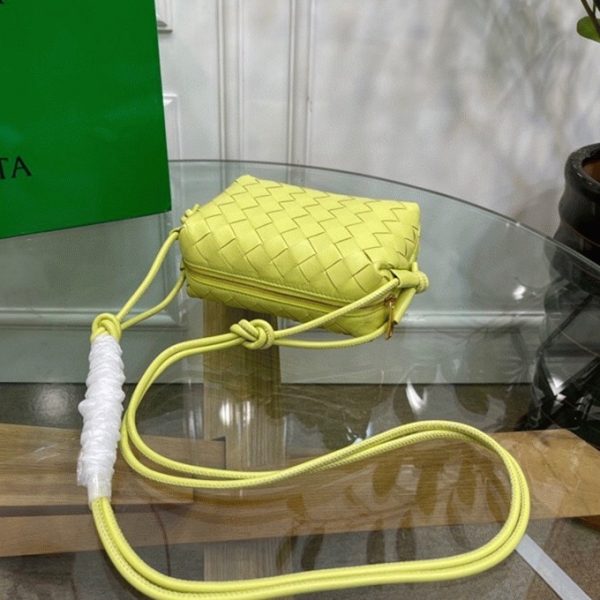 Imitation Mini Sac Bottega Veneta Loop en Kiwi – Image 7