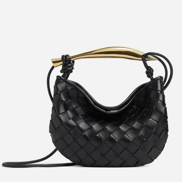 Faux mini sac Bottega Veneta Sardine en Noir