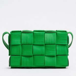 Contrefaçon Sac Bottega Veneta Cassette à Franges en Perruche