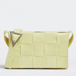 Réplique Sac Bottega Veneta Cassette en Jaune Lavé