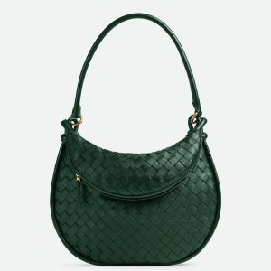 Réplique sac Bottega Veneta Gemelli moyen en Vert Émeraude