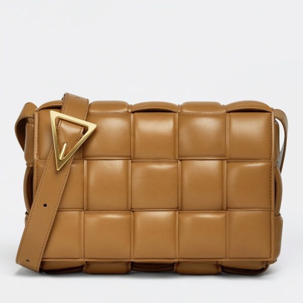Réplique Sac Bottega Veneta Padded Cassette en Caramel