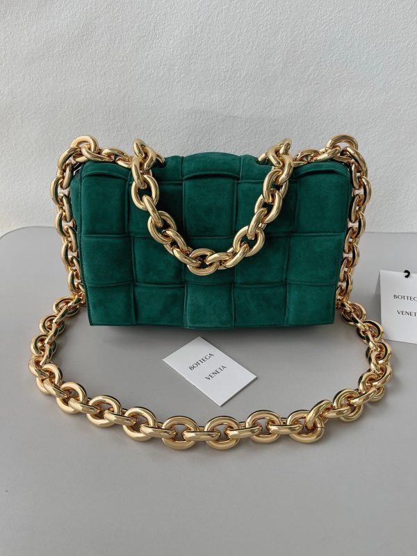 Réplique du sac Bottega Veneta Chain Cassette en vert – Image 5