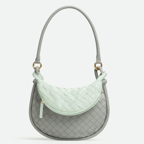 Faux petit sac Bottega Veneta Gemelli en Gris/Glacier