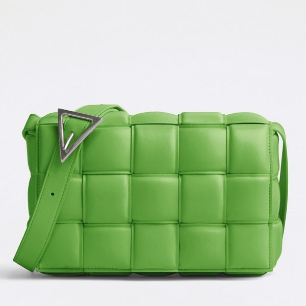 Réplique Sac Bottega Veneta Padded Cassette en Vert Acide