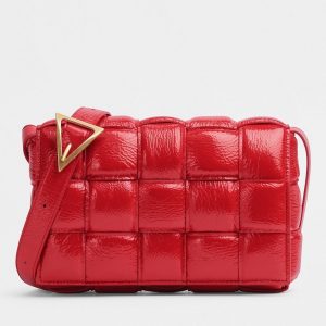 Contrefaçon Sac Bottega Veneta Padded Cassette en Rouge