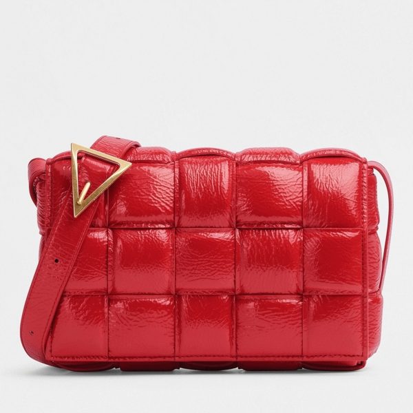 Contrefaçon Sac Bottega Veneta Padded Cassette en Rouge