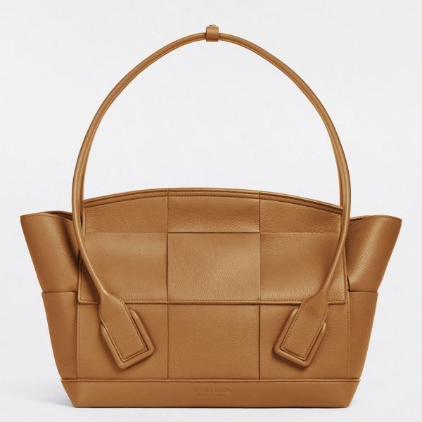 Réplique du sac Bottega Veneta Arco Medium en caramel