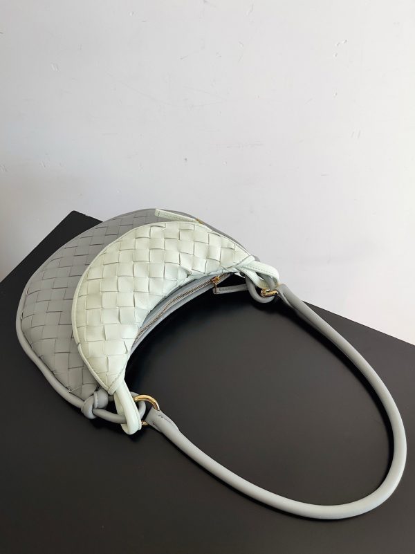 Faux petit sac Bottega Veneta Gemelli en Gris/Glacier – Image 10