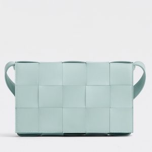 Réplique du sac Bottega Veneta Cassett en Teal lavé