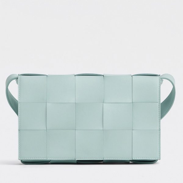 Réplique du sac Bottega Veneta Cassett en Teal lavé