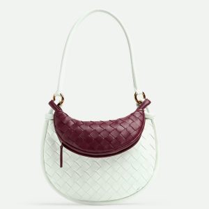 Contrefaçon petit sac Bottega Veneta Gemelli en Glacier/Barolo