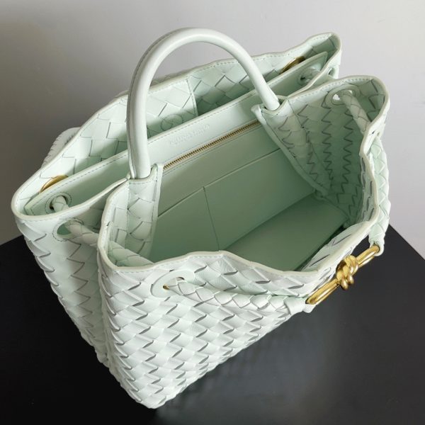 Réplique sac Bottega Veneta Andiamo moyen en Glacier – Image 10