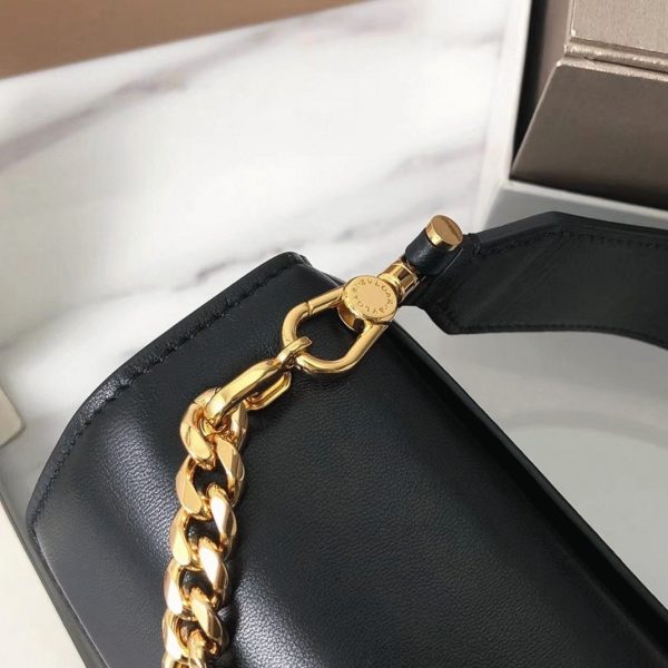 Petit sac bandoulière Bvlgari Serpenti Forever avec chaîne noir – Image 10