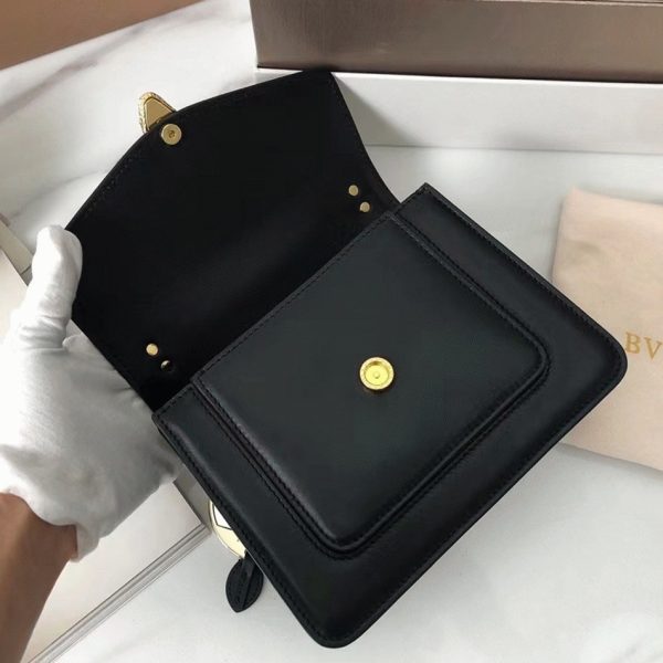Petit sac bandoulière Bvlgari Serpenti Forever avec chaîne noir – Image 9