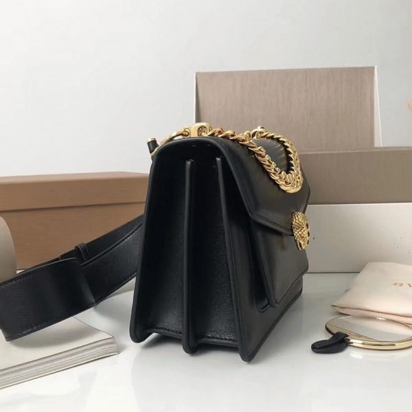Petit sac bandoulière Bvlgari Serpenti Forever avec chaîne noir – Image 7