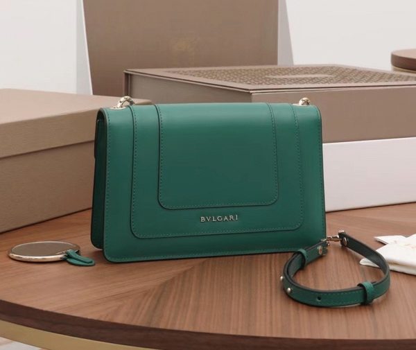 Petit sac bandoulière Bvlgari Serpenti Forever en cuir de veau vert – Image 6