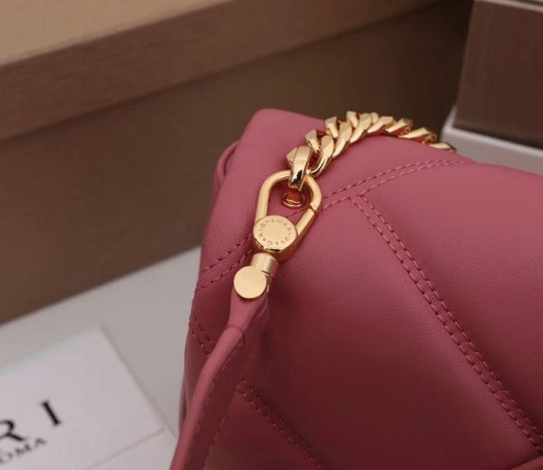 Petit sac Bvlgari Serpenti Cabochon en cuir rose – Image 5