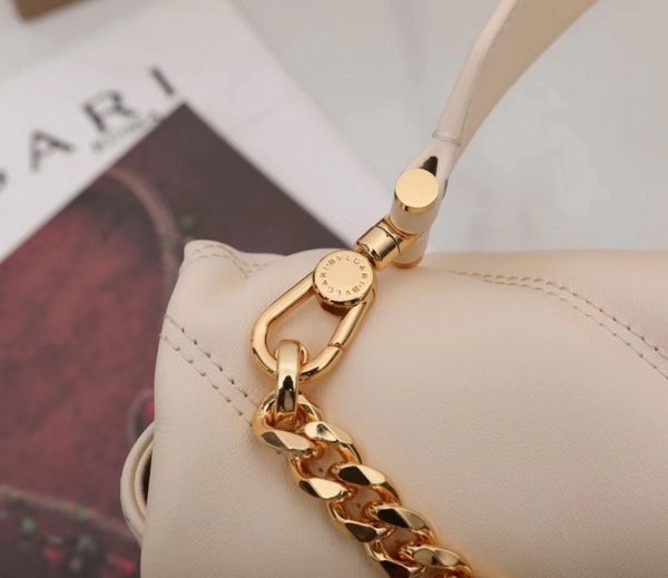 Petit sac Bvlgari Serpenti Cabochon en cuir blanc – Image 8