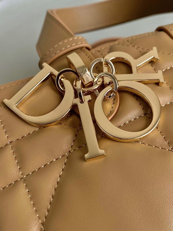 Fausse Grand Sac Toujours Dior en veau macrocannage brun – Image 5