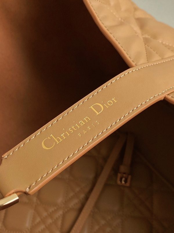 Fausse Grand Sac Toujours Dior en veau macrocannage brun – Image 2