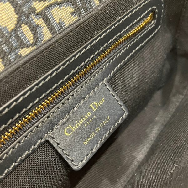 Fausse Sac Dior 30 Montaigne Avenue en jacquard Oblique bleu – Image 7