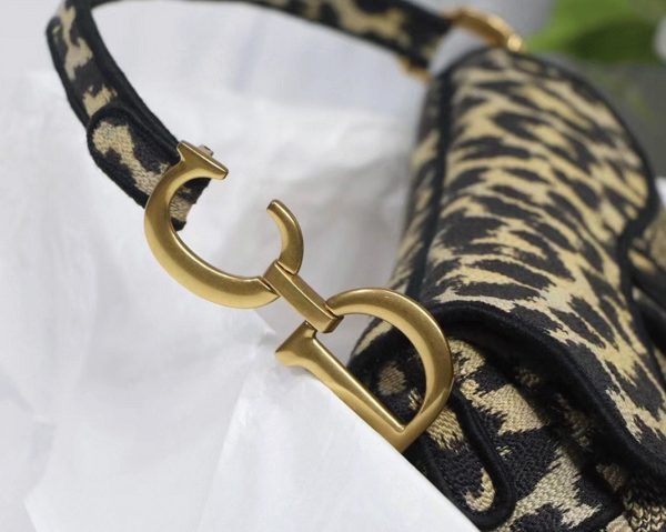 Réplique Sac Saddle Dior en broderie Mizza multicolore beige – Image 2