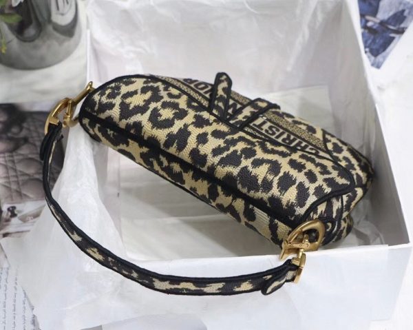 Réplique Sac Saddle Dior en broderie Mizza multicolore beige – Image 3