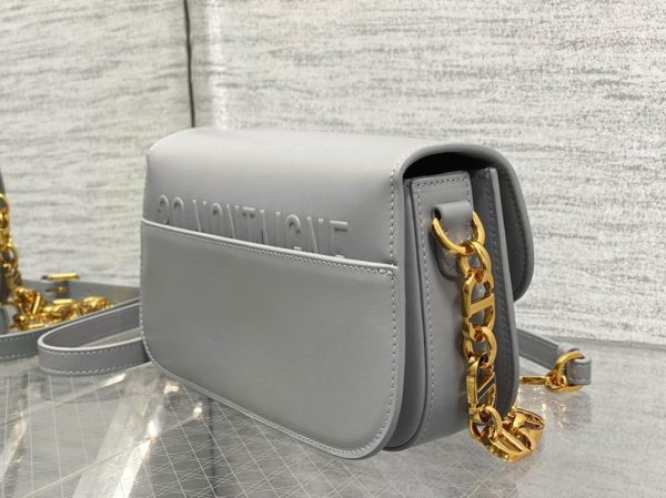 Réplique Sac Dior 30 Montaigne Avenue en veau box gris – Image 5