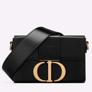 Réplique Sac Dior 30 Montaigne Box en veau box noir