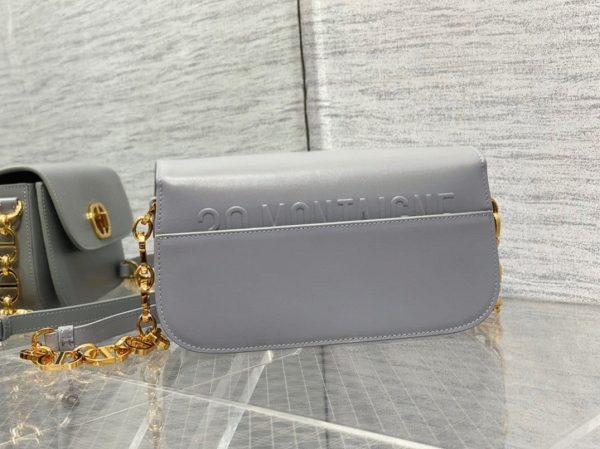 Réplique Sac Dior 30 Montaigne Avenue en veau box gris – Image 8
