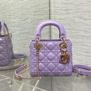 Contrefaçon Mini Sac Lady Dior en lilas