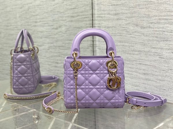 Contrefaçon Mini Sac Lady Dior en lilas
