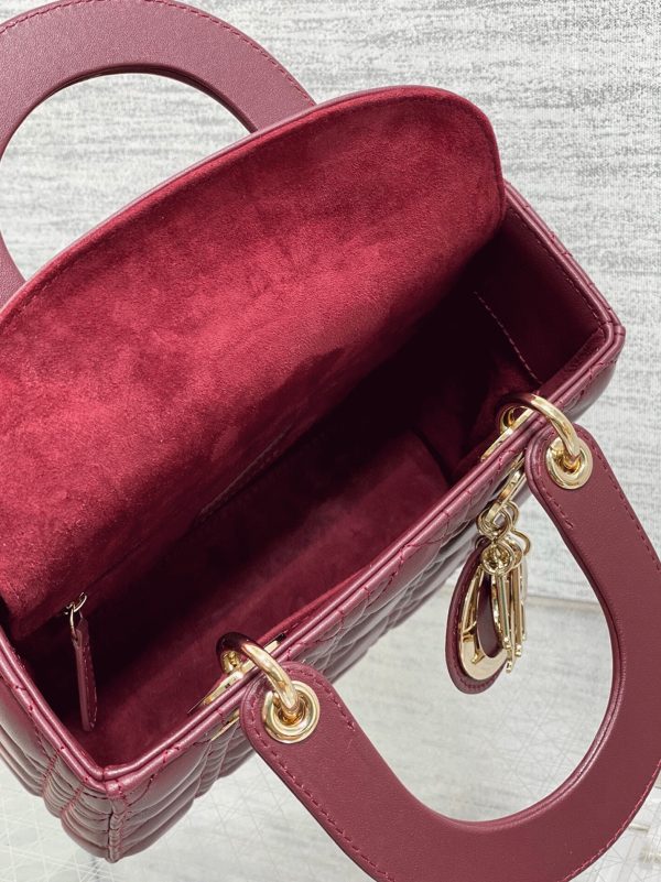 Fausse Petit Sac Lady Dior My ABCDior en bordeaux – Image 2