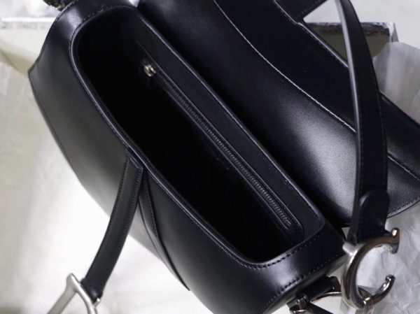 Réplique Sac Saddle Dior en veau souple noir – Image 2