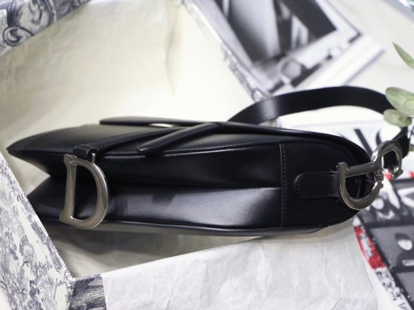 Réplique Sac Saddle Dior en veau souple noir – Image 6