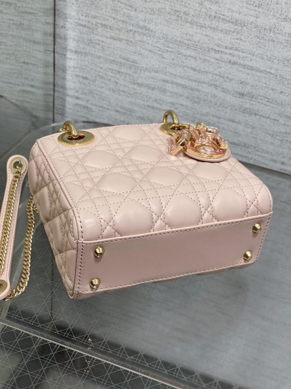 Fausse Mini Sac Lady Dior en rose – Image 4