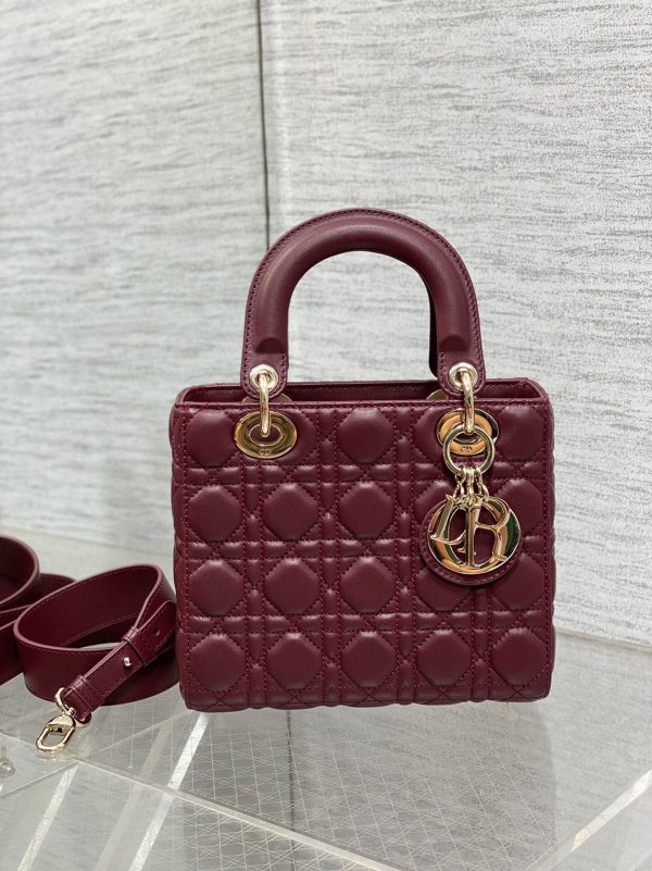 Fausse Petit Sac Lady Dior My ABCDior en bordeaux – Image 3