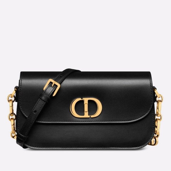 Contrefaçon Sac Dior 30 Montaigne Avenue en veau box noir