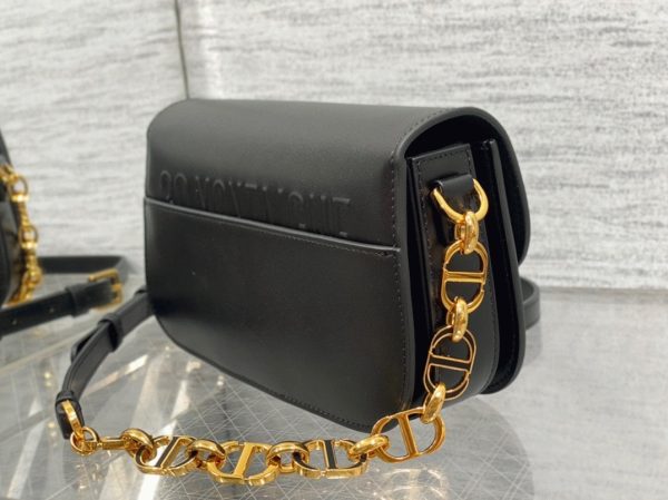 Contrefaçon Sac Dior 30 Montaigne Avenue en veau box noir – Image 6