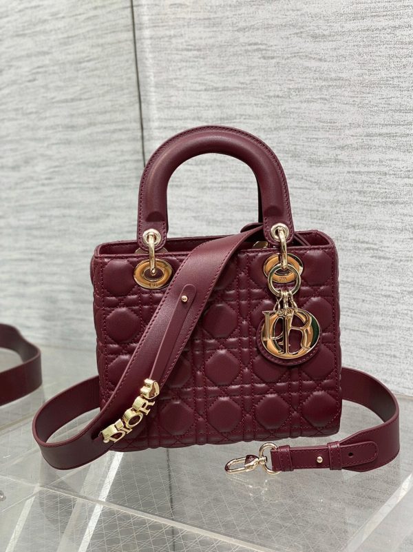 Fausse Petit Sac Lady Dior My ABCDior en bordeaux – Image 4