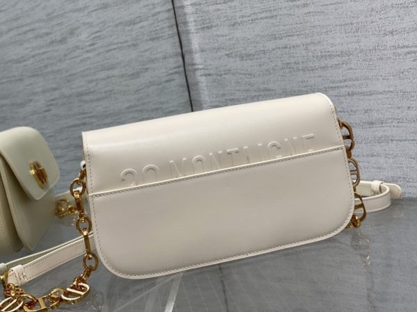 Réplique Sac Dior 30 Montaigne Avenue en veau box blanc – Image 2