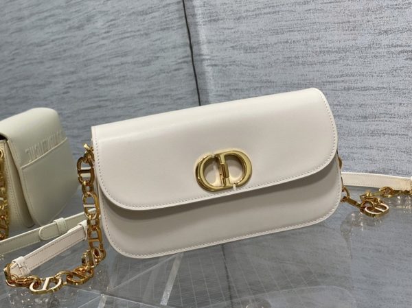 Réplique Sac Dior 30 Montaigne Avenue en veau box blanc – Image 8