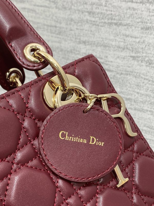 Fausse Petit Sac Lady Dior My ABCDior en bordeaux – Image 7